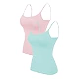 LCMTWX Built In Bra Tank Tops For Women Camisole With Frame Bra Undershirt Shelf Bra Tank Tops For Women Tank Top Women