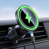 Lamicall 15W für MagSafe Autohalterung mit Ladefunktion - [TOP Schnelles Laden] Handyhalterung Auto für MagSafe Ladegerät Auto Lüftung, Wireless KFZ Handyhalter Magnet für iPhone 17/16/15/14/13/12