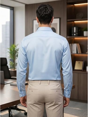 Image of DEELMO Combo of Men's Stylish Solid Satin Casual Shirt for Men Full Sleeves| Poly Satin Silk Shirt Pack of 2