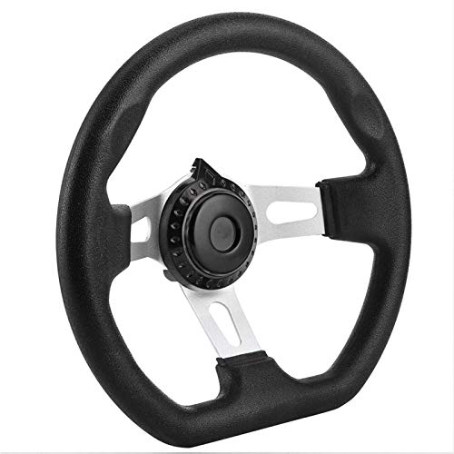 Go Kart Steering Wheel,Steering Wheel w/Cap Go Cart Steering Wheels 3 Bolt 10.6