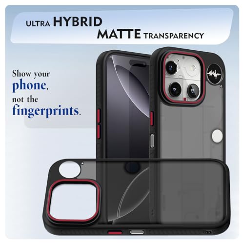 Image of V-TAN Back Cover for Nothing Phone (3) Compatible Case, Matte Finish Transparent Case, TPU, Camera Protective Shockproof Cover (Black)