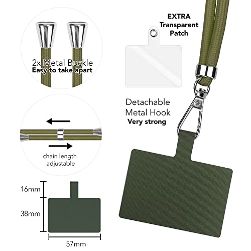 NALIA Universal Phone Lanyard for all Smartphones, Robust Cord & 2 Patches - Image 3
