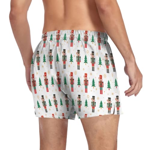 Image of Men's Boxer Shorts Cotton Loose Underwear with Button Fly
