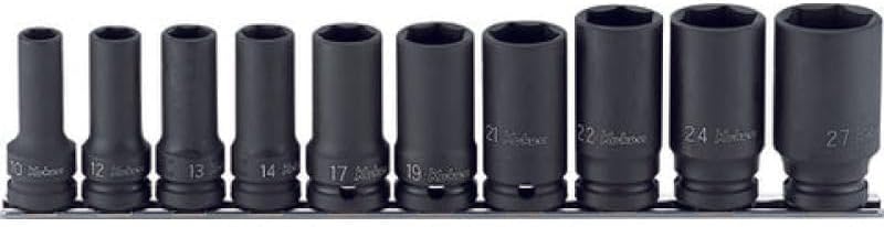Ko-ken RS14301X/10 1/2 Sq. Dr. Socket set 10-27mm 6 point Thin walled 10 pieces