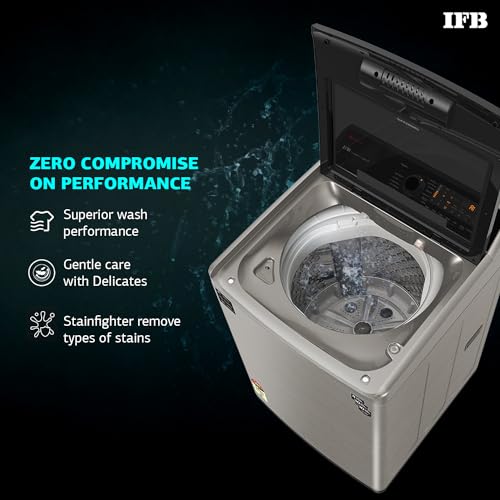 Image of IFB 9 Kg 5 Star AI Powered Fully Automatic Top Load Washing Machine Appliance Aqua Conserve (TL S4STS 9.0 Kg Aqua, Silver, 2X Power Steam, 4 Years Comprehensive Warranty)