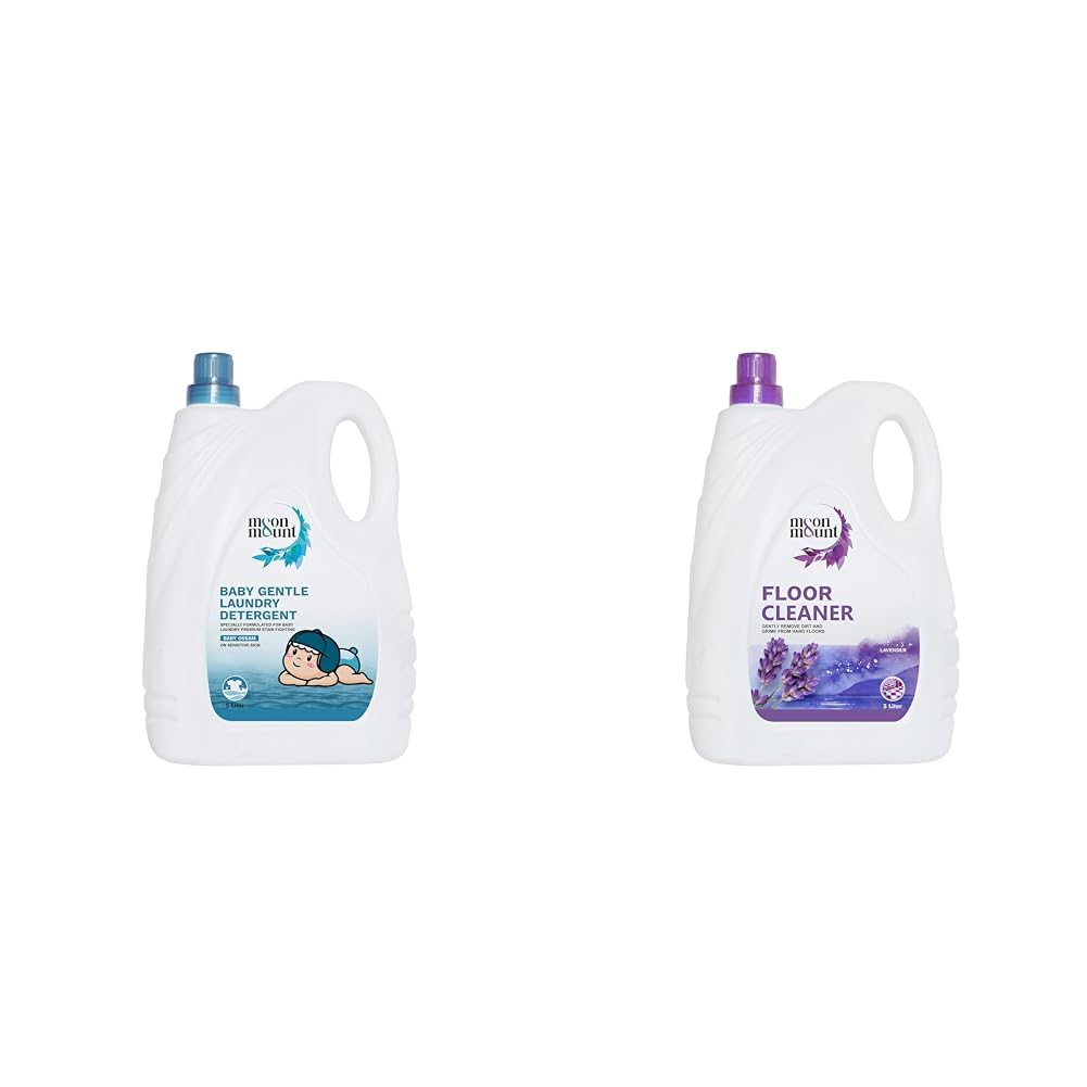 Moon & Mount 5L Baby Detergent Liquid, Hypoallergenic & Paraben-Free for Sensitive Newborn Skin, O | Moon & Mount Lavender Floor Cleaner 5L – Eco-Friendly Concentrated Liquid for Tiles, Marble, Grani-image-15