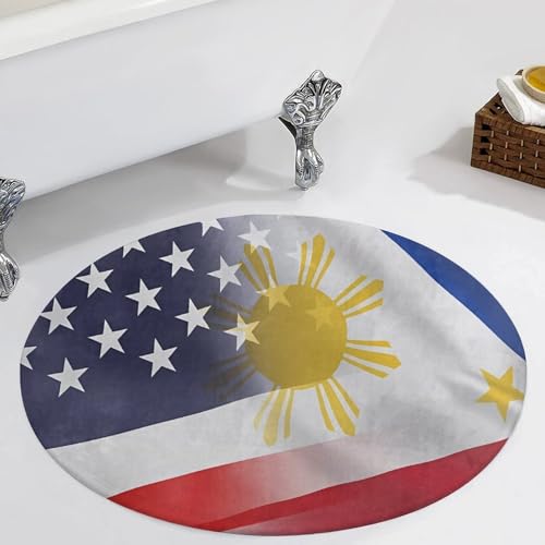 Tapete de terciopelo suave antideslizante lavable bandera Filipinas EE. UU. 6