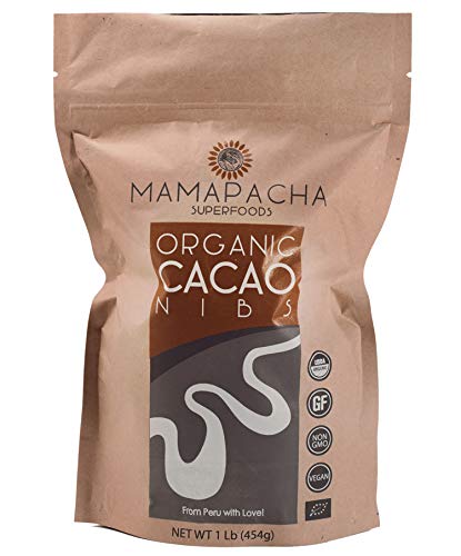 Raw Cacao Nibs Organic Unsweetened | Premium Peruvian Cacao Nibs 1Lb | USDA certified Organic | Vegan, Paleo