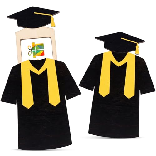 Kathfly Graduation Money Holder for Cash Gift Wooden Gift Cardholder Pull Out Cute Card Holder to Decorate Gifts for Congrats Class of 2026 Graduation Party Supplies