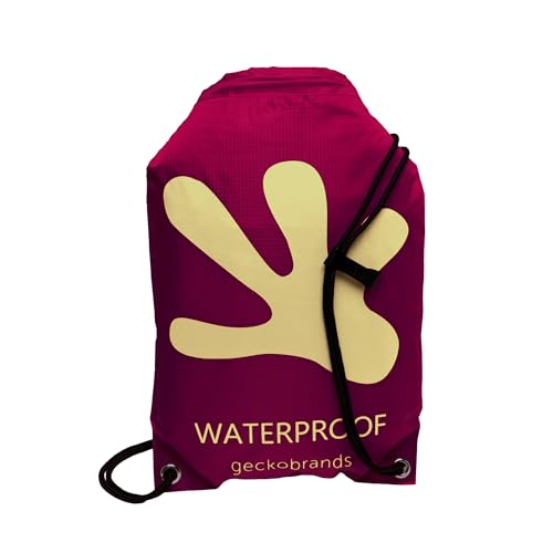 Image of geckobrands Embark 10L Drawstring Backpack - Waterproof, Lightweight Dry Bag for Beach, Hiking, and Light Water Activities
