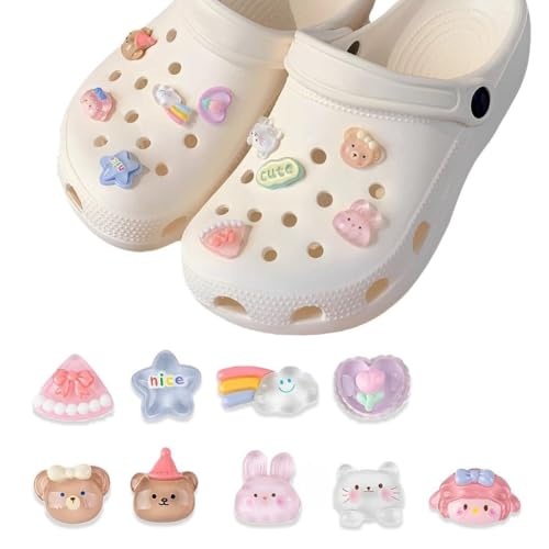 GXGM 10Pcs Charme Chaussure, DéCorations De Chaussures De Dessin Animé Amusantes Pour Filles, GarçOns Et Adultes
