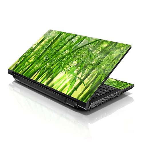 Image of LSS 15 15.6 Inches Laptop Notebook Skin Sticker with 2 Wrist Pads - Reusable Cover Protector Vinyl Sticker Cover Decal Fits 13 inch - 16 inch HP Dell Lenovo Apple Asus Acer Samsung - Bamboo in Forest