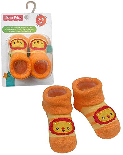 FISHER PRICE Chaussette pour Bébé Motif Lion de 0 à 6 Mois Cover