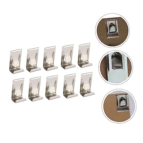 Image of Tofficu 100pcs Metal Spring Clip Hooks for Picture Frames Photo Frame Hangers Easy to Install for Wall Mounting Photos and Artwork