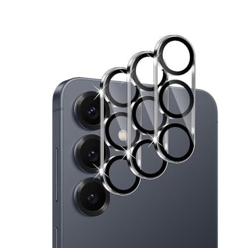 QULLOO Caméra Arrière Protecteur pour Samsung Galaxy S25 5G, Protection Objectif Caméra Arrière Film en Verre Trempé 9H, Anti Rayures, Ultra HD, 3 Pièces