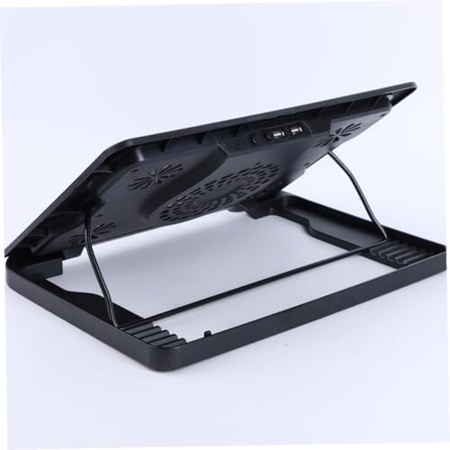 Base refrigerante para laptop con 5 ventiladores USB ajustable antideslizante miniatura 2