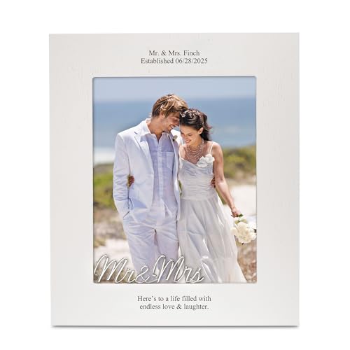 THINGS REMEMBERED Engraved Mr. & Mrs. Wooden 8x10 Picture Frame (...