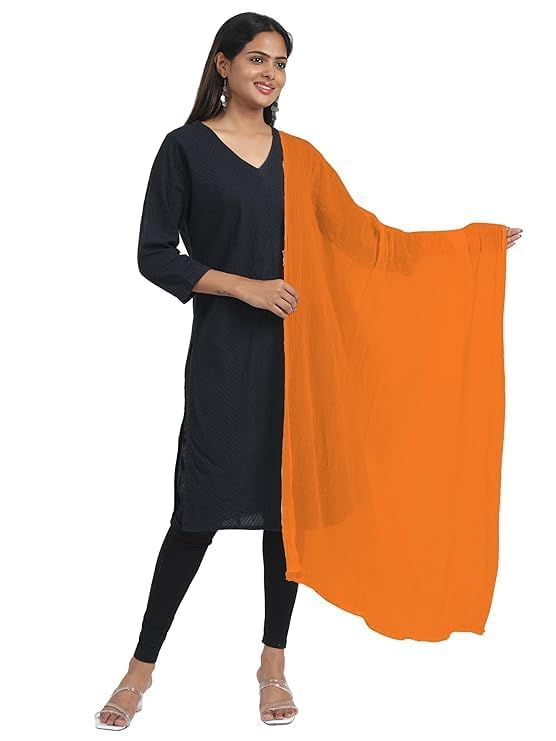 MOOLYAVAAN PRODUCTS Pure Cotton Dupatta for Women (2.5m) Soft, Lightweight, and Breathable Skin Chunni, Versatile Solid Color Stole for Everyday Styling and Festive Outfits-image-8