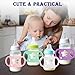 4PCS Silicone Baby Bottle Handles Compatible with Dr Brown, Easy Grip Silicone Handles Compatible with Dr Browns Bottles 5Oz 9Oz, Wide-Neck, BPA-Free White Purple Pink Green