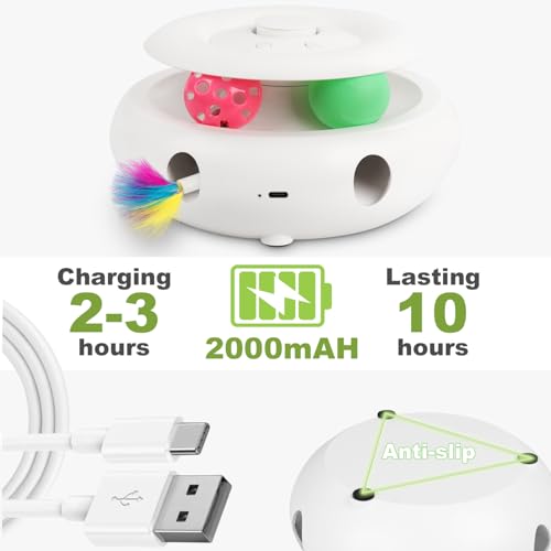 INKZOO 3-in-1 Interactive Cat Toy with Smart Standby — view 5
