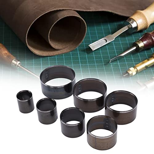 Atyhao 7Pcs Leather Punch Set, Hole Hollow Punch Cutter Leather Punching Tool Round Shape Cutting Mold Punching Die Set For Diy Leather Craft #TOP2