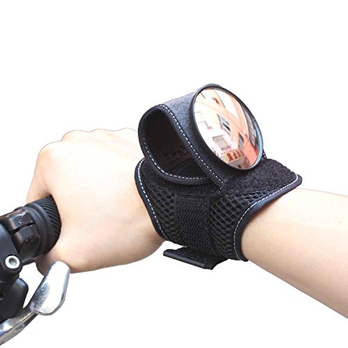 Wrist Wear Bike Mirror, Portable and Adjustable Bicycle Wrist Band Rear View Mirrors, Safety Rearview for Cyclists Mountain Road Riding Cycling Accessories