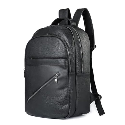 High-Capacity Genuine Leather Backpack