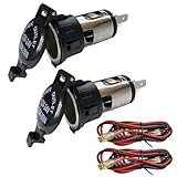 Cigarette Lighter Socket, 12v Cigarette Lighter Socket DC Outlet Plug, 12 Volt Cigarette Lighter Replacement...