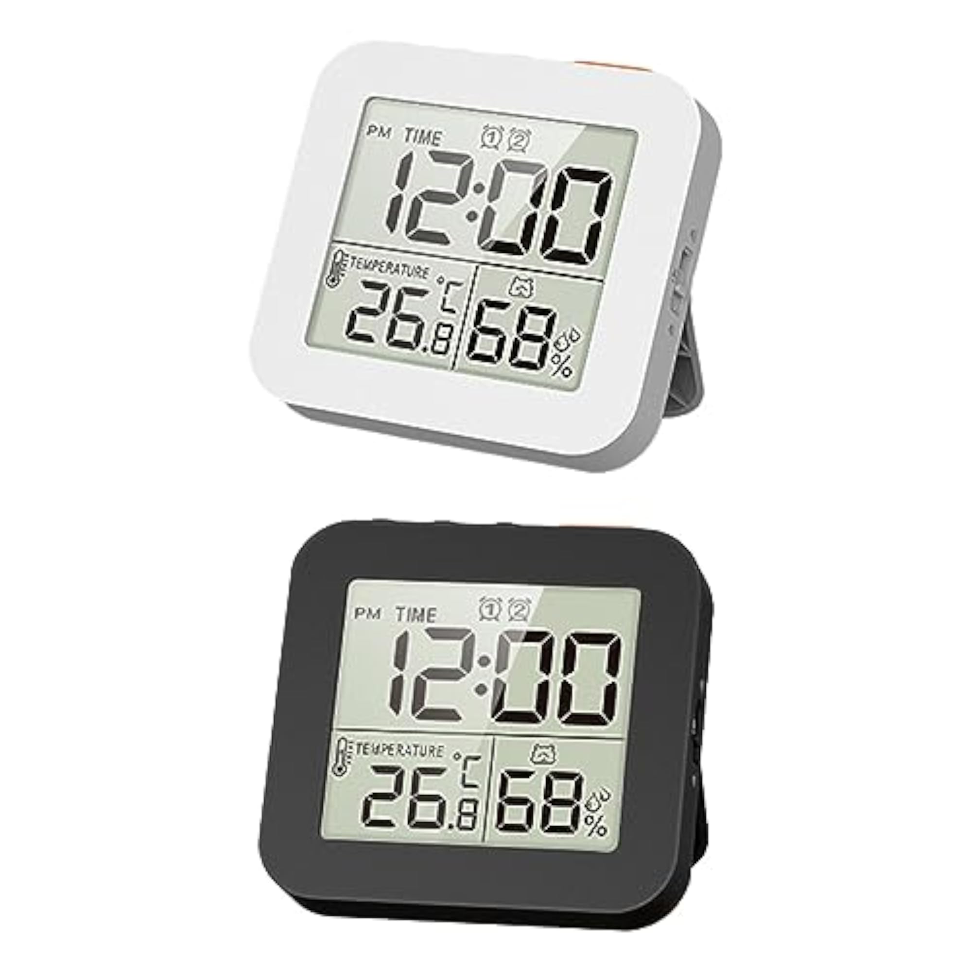 Waterproof Digital Bathroom Clock Shower Timer White