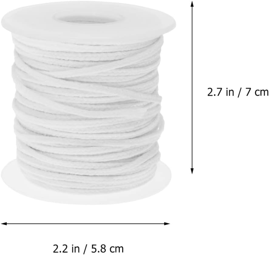 TEHAUX 4rolls Cotton Candle Wicks for Candle Making Pre-Waxed Wick Spool Strands for Pillars and Easy to Design