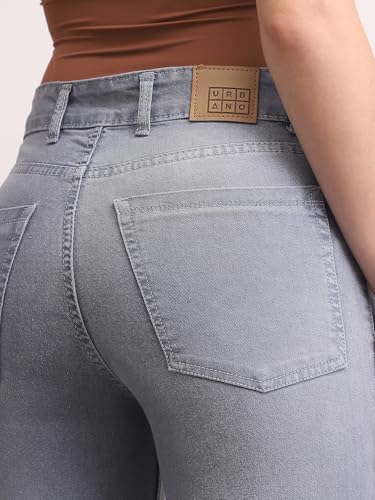 Image of Urbano Fashion Women's Mid Rise Bootcut Washed Jeans Stretchable
