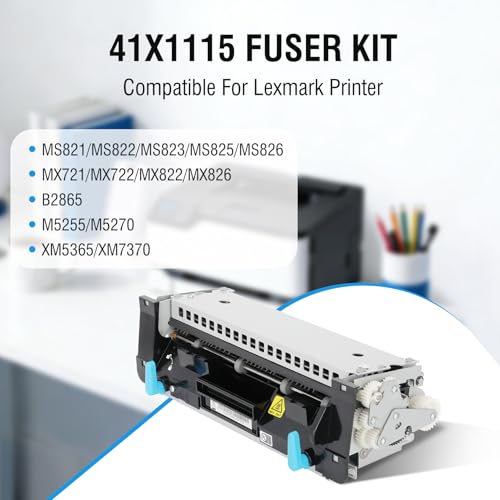 41x1115 Fuser Kit Compatible with lex-Mark MS821/ MS821N/ MS822/ MS823/ MX722 Fuser Maintenance Kit,110V Fuser Kit Replacement for MS825 MS826/ MX721/ MX822/ MX826, Replaceable Printer Parts by Ademon - Used condition - Image 2