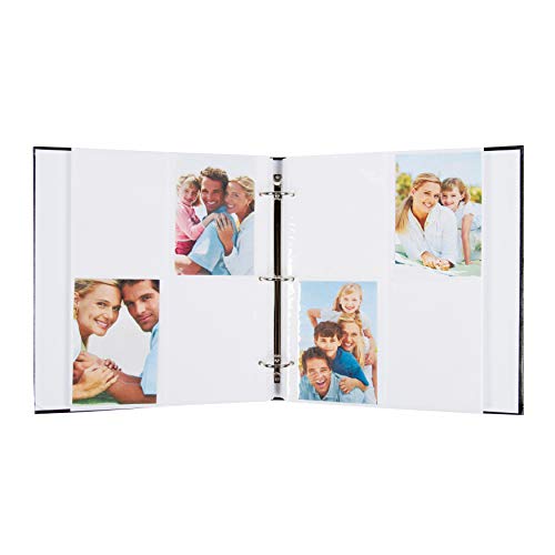 Designovation Traditional Photo Albums, Holds 440 4X6 Photos, Set Of 4, Black #TOP2