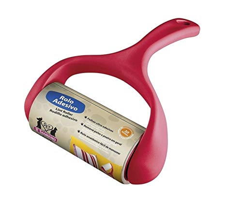 Sanremo Rolo Adesivo Para Pelos para Cães, Plástico, Vermelho