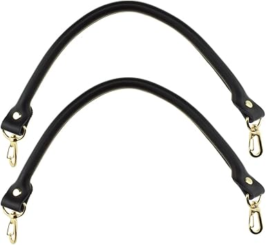 Hahiyo Purse استبدال مقبض جلد جلد جلد جلد حزام الكتف حقيبة حمل حزام Lobster مشبك دوار مشبك قوي سهل المشبك على إرفاق البقاء على عدم الانزلاق لا تترك علامة على الجسم 15.7inch 2PCS