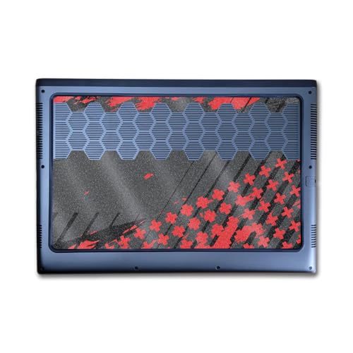 Image of Glossy Glitter Laptop Skin Compatible with Alienware M16 R2 (2024) - Grunge Red - Premium 3M Vinyl Protective Wrap Decal Cover - Easy to Apply | Crafted in The USA by MightySkins