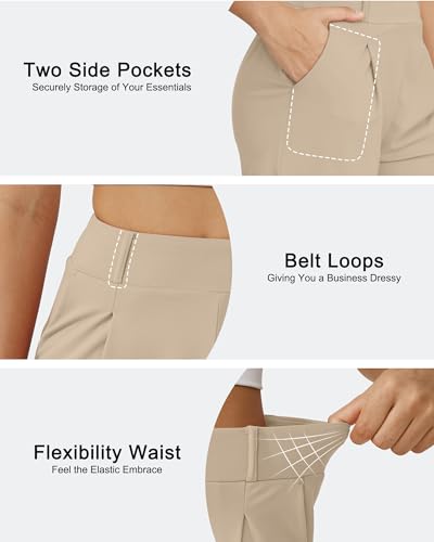 Image of G4Free EverGoing Dressy Casual Shorts for Women 4 inch High Waisted Summer Lounge Pleated Shorts with Pockets