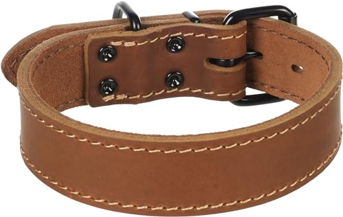 Flamingo Dog Collar Montana Cognac M 35-45cm 35mm, Brown - Image 2
