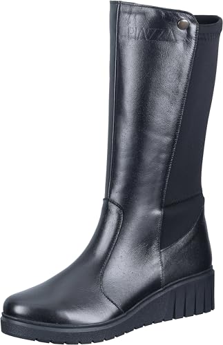 Botte mi-Mollet Piazza d'une qualité artisanale en cuir souple