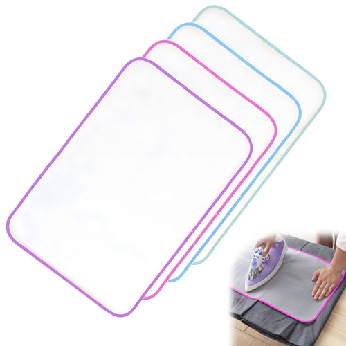 Ironing Cloth, 4 Pcs Protective Ironing Cloth, Ironing Mesh, Protective Net Cloth, Pressing Clothes Heat Resistant Ironing Mat for Avoid Ironing Damage And Shine to Garments Clothes (40 x 60 cm)