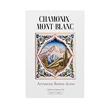 QOTOPGPG Chamonix-Mont-Blanc Fliesen-Poster auf Leinwand, 