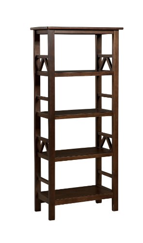 Linon Home Dcor Linon Titan, Antique Tobacco Bookcase, 24.57