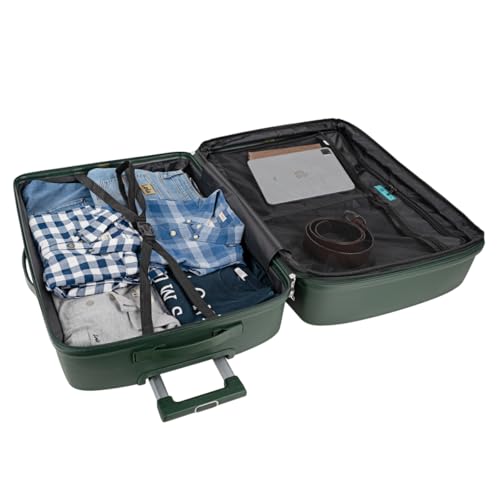 Valise soute avion grande taille rigide voyage ITACA légère verte