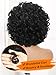 WIGNEE Short Curly Wig with Bangs for Black Woman Fluffy Loose Curly Afro Wig Natural Luster Short Wigs for African American Women Daily Party Use(Black)