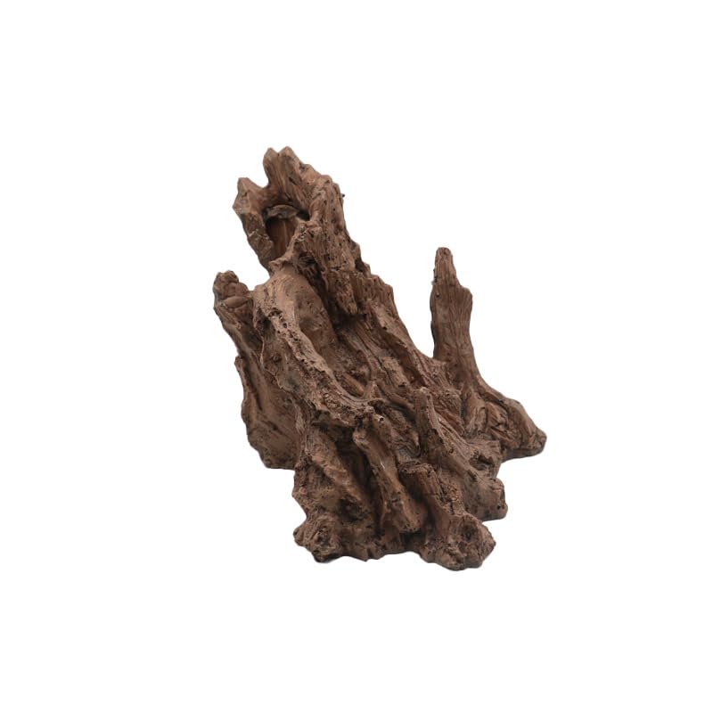 Decoración de Acuario de Madera hundida de Resina, Adornos de decoración de peceras, decoración de Paisaje Oculto de Reptiles, Accesorios de Acuario, 6,3 x 5,5 x 5,5 Pulgadas