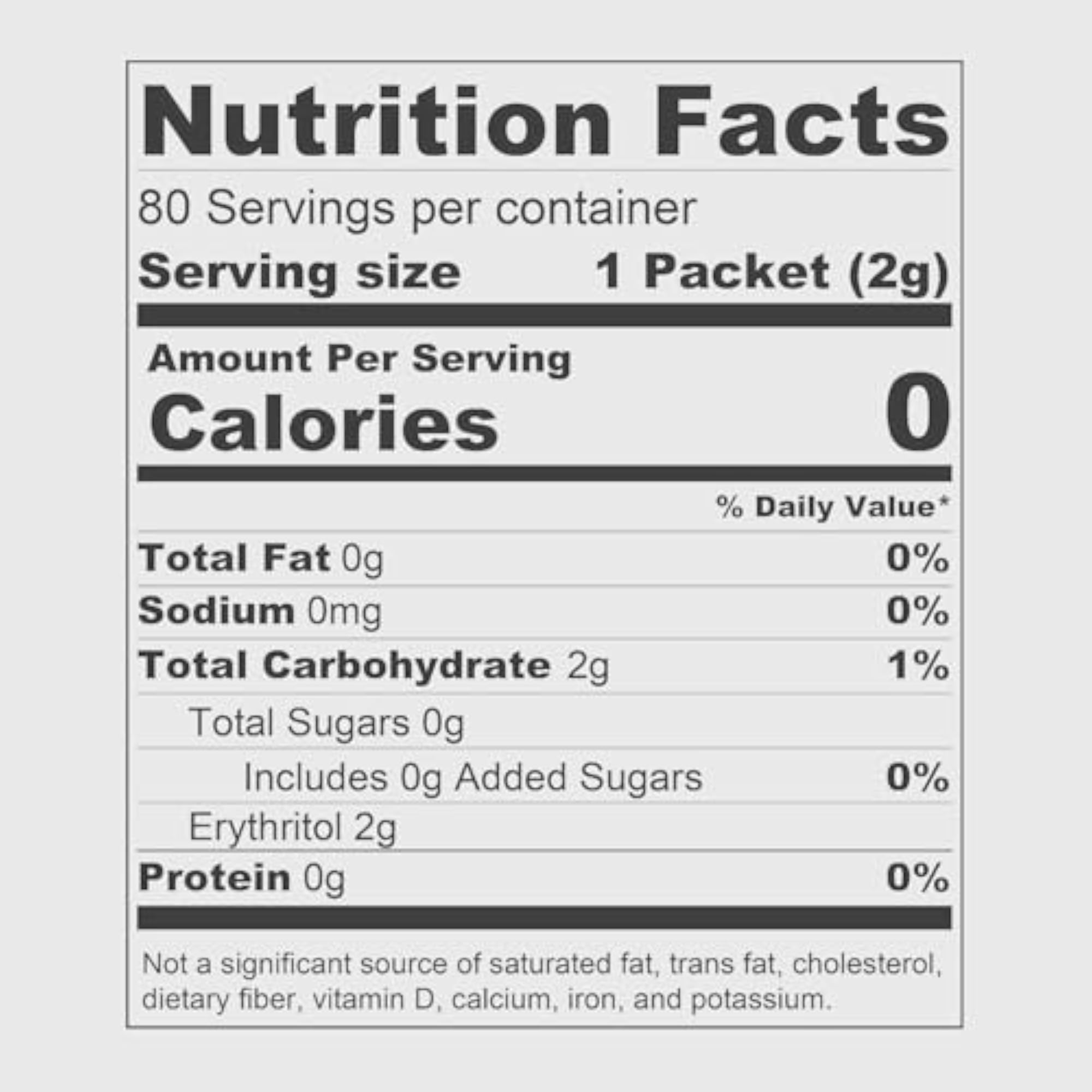 Stevia Powder - Natural Sweetener Pack of 2