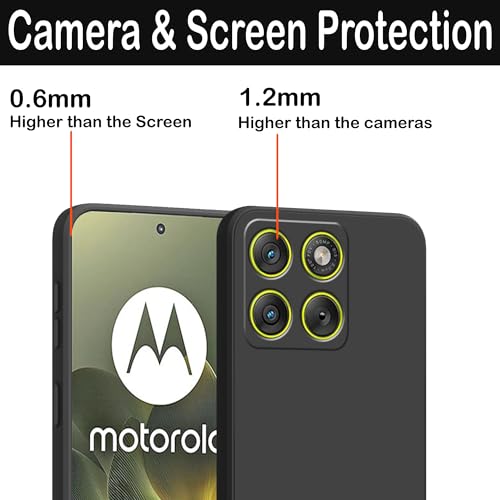 Image of amazon basics Back Cover for Moto Edge 70 5G | Ultra Slim Soft Rubberised Case | Matte Silicone Flexible Mobile Case | Camera Protection - Black