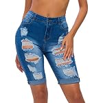 Women’s Summer Ripped Hole High Waist Casual Short Jeans www.denim.fit
