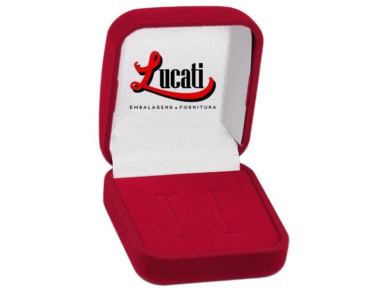 1 unidade estojo veludo para aliança - 2 Cortes H (Azul)