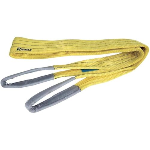 Élingue plate 3T x 8m D-Work jaune pour levage de charges - 2